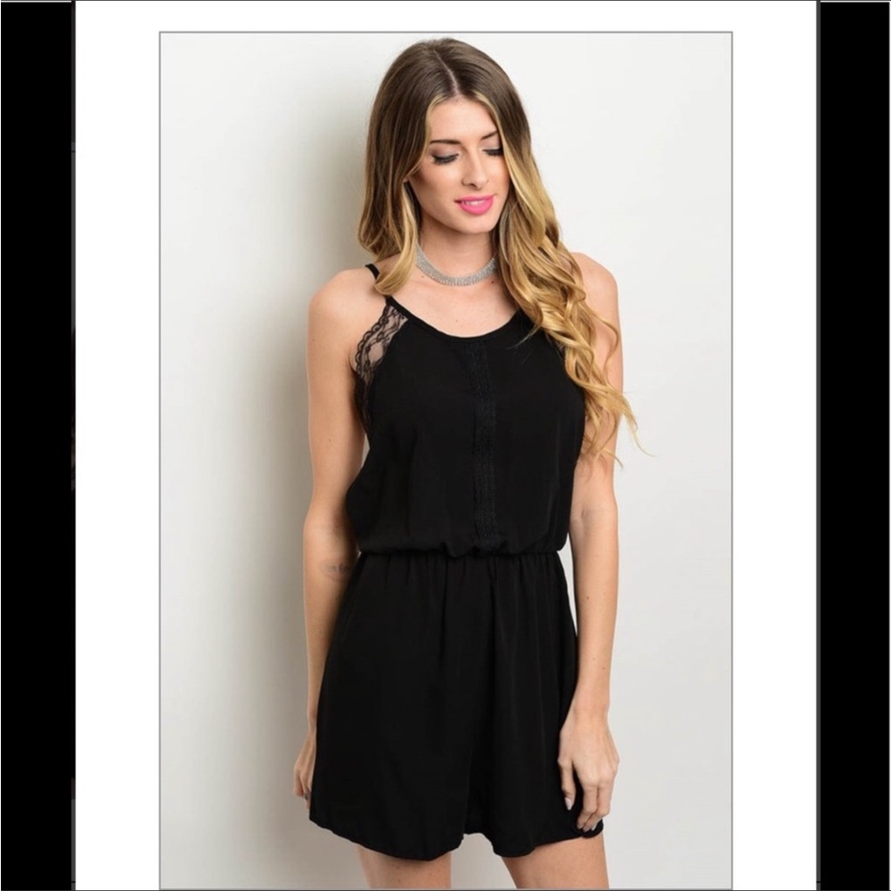 NWOT The Camila Lace Detail Romper